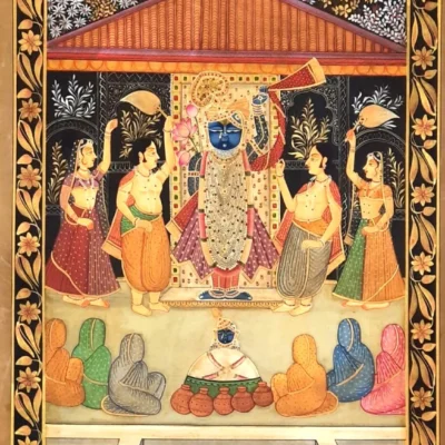 Shrinath ji Darbar Darshan Pichwai Art Painting