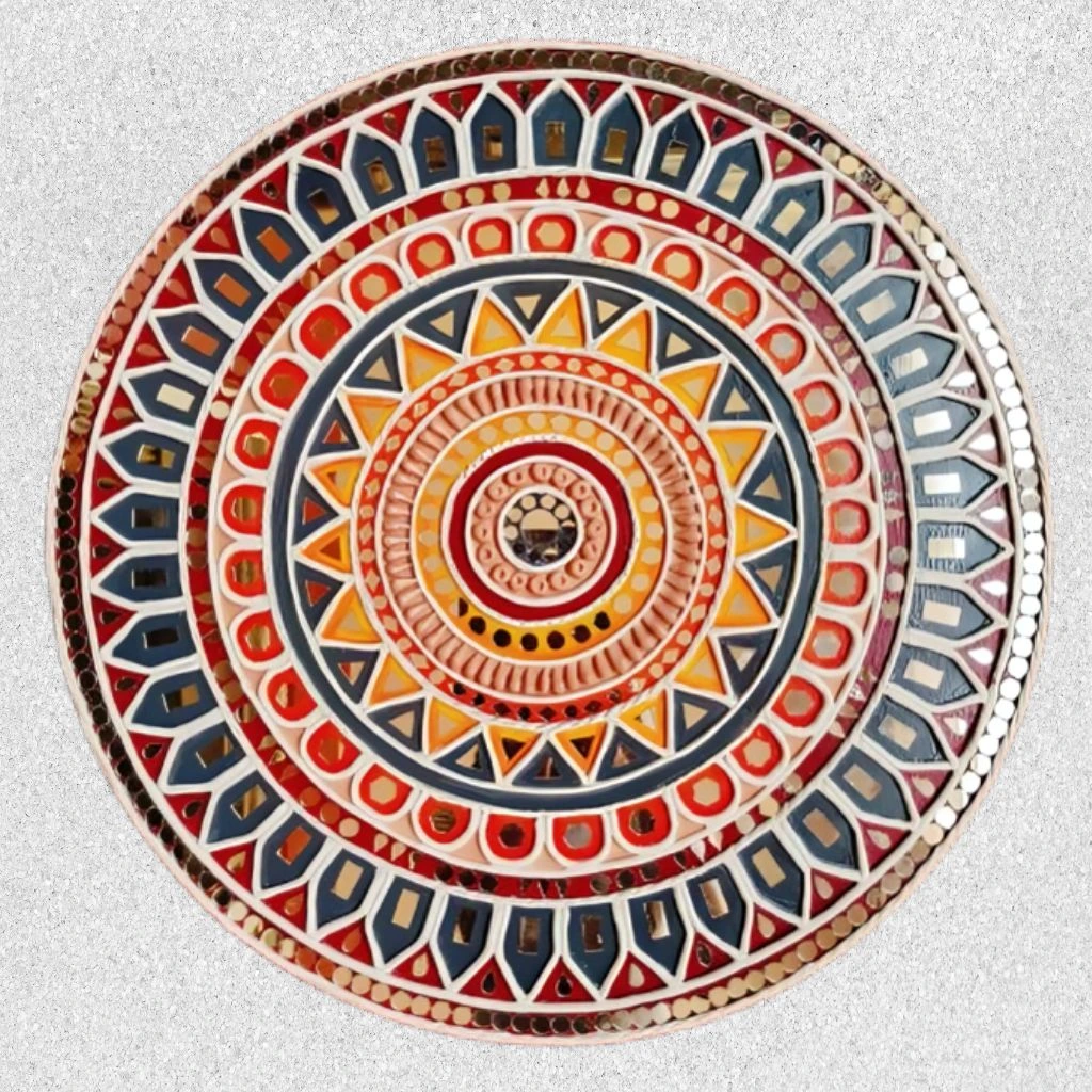 Multi Color Rangoli Lippan Art