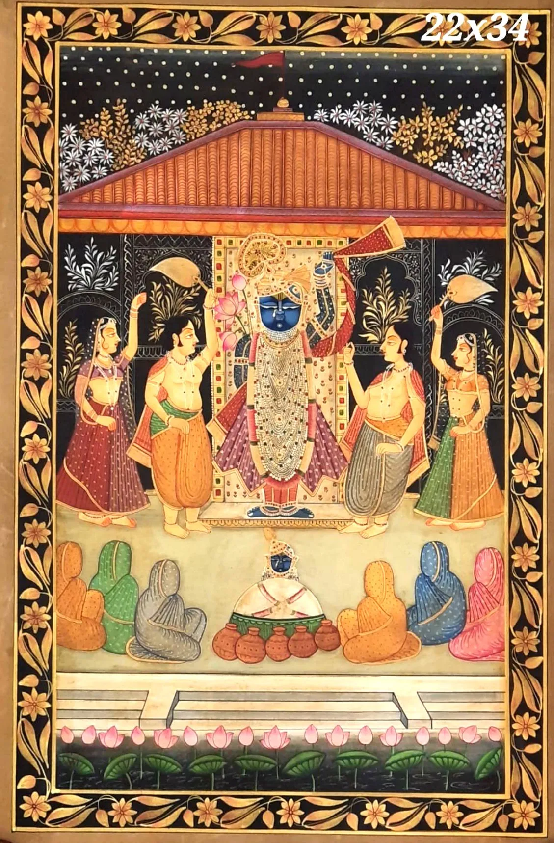 Shrinath ji Darbar Darshan Pichwai Art Painting