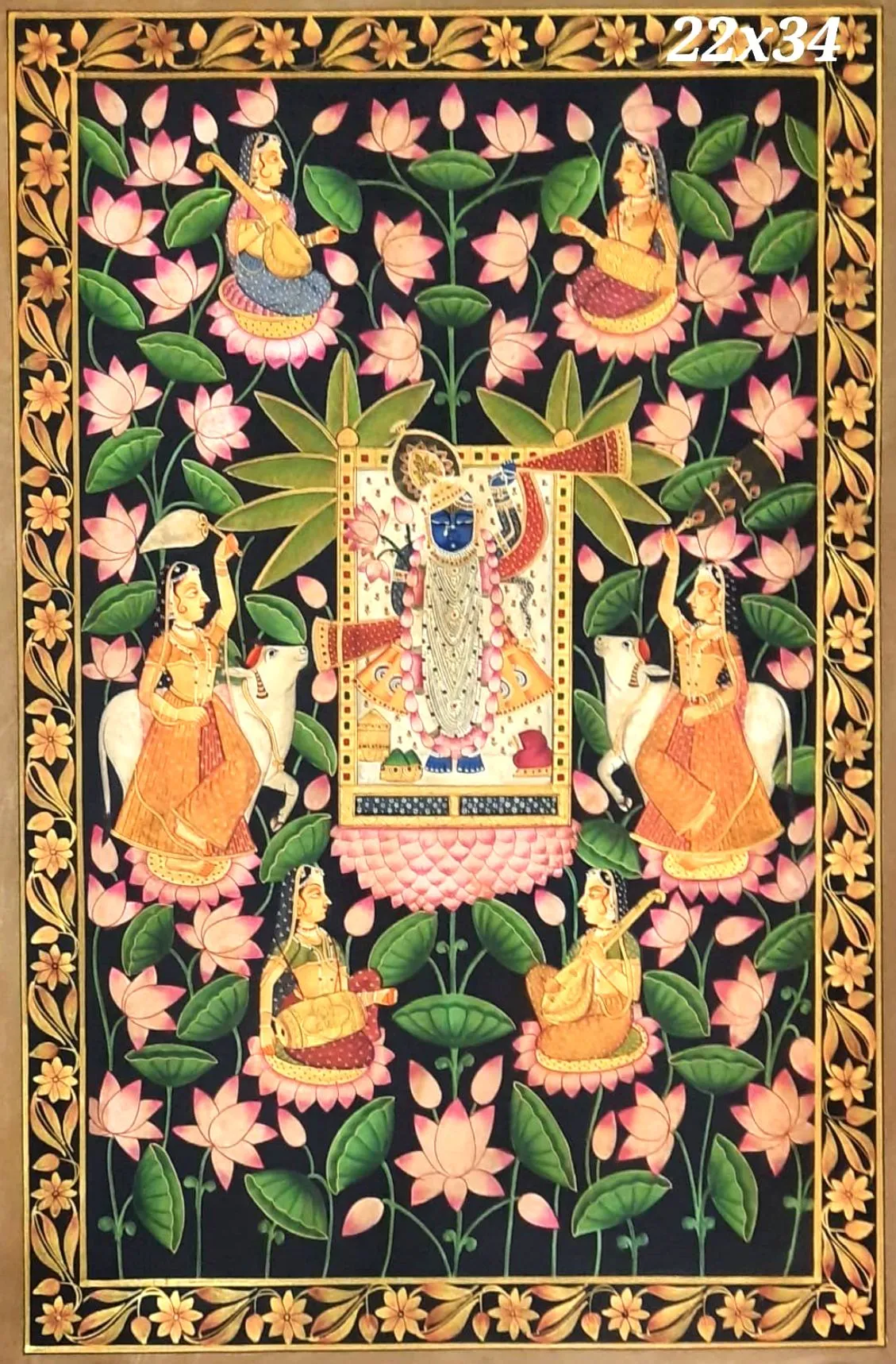 The-Royal-Worship-of-Shrinathji-Pichwai-Artwork