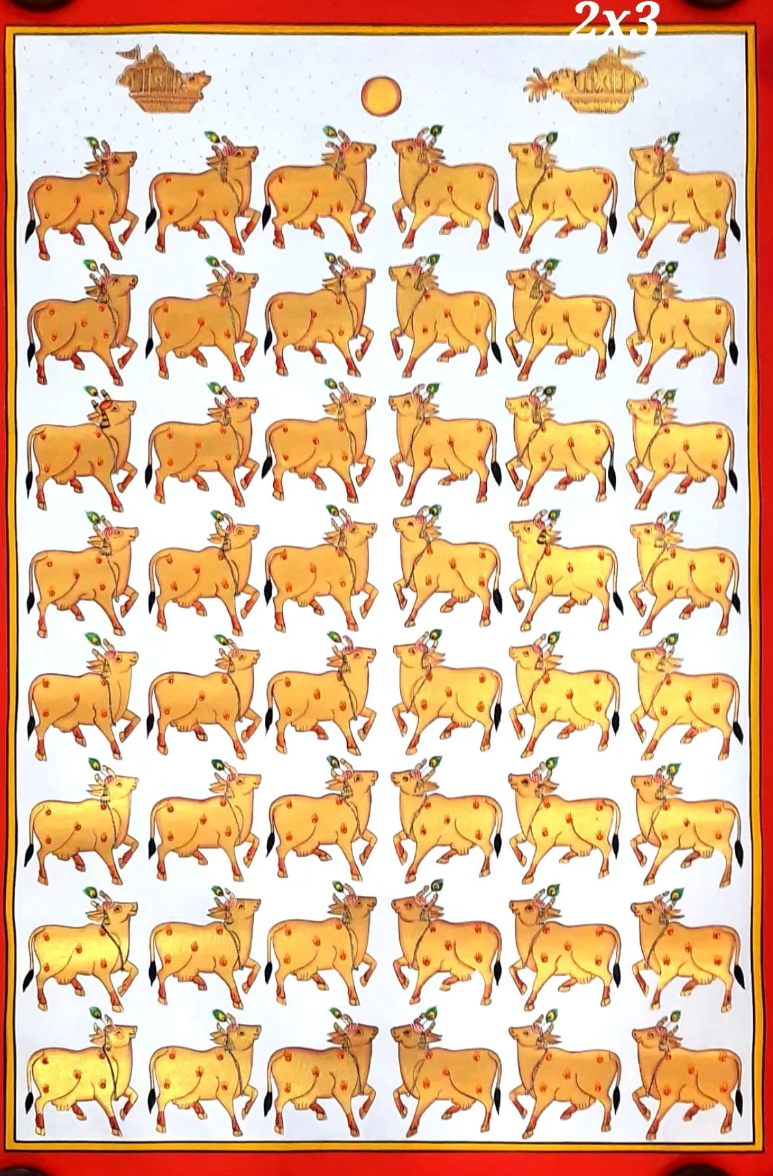 Gold Cows Pichwai Art Painting