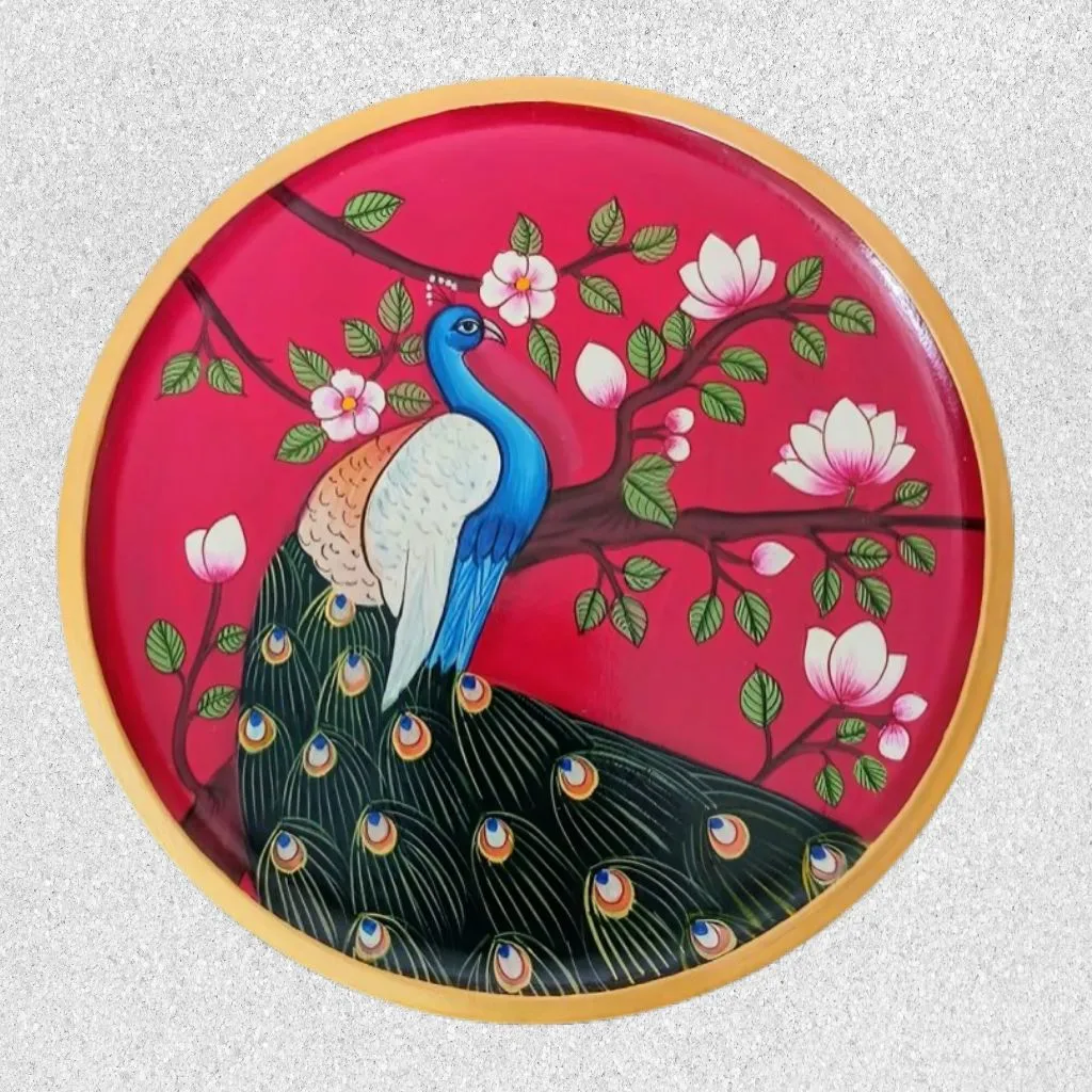 Peacock Wooden Plates